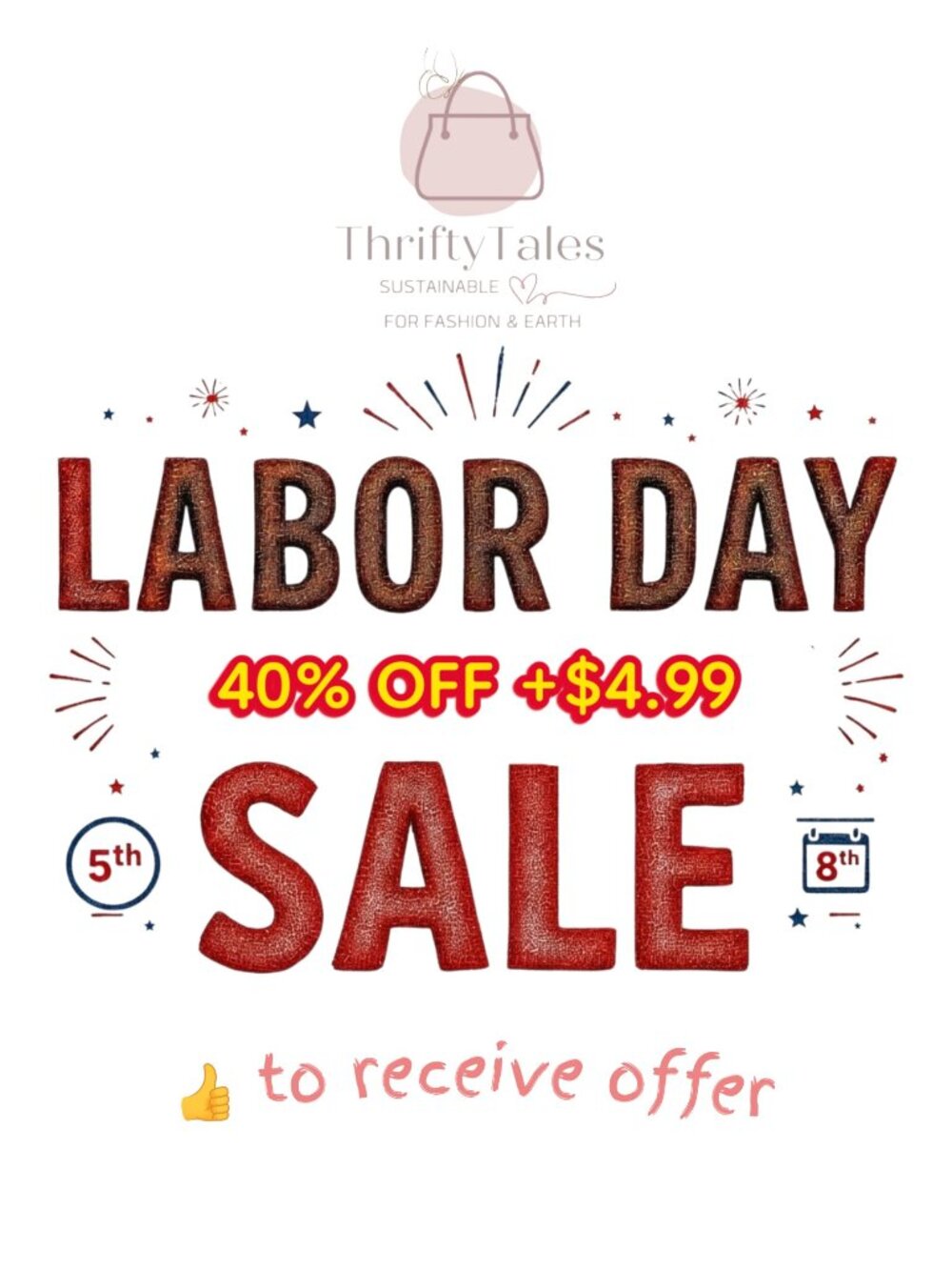 🎉🔥 LABOR DAY MEGA SALE! 🇺🇸🛍️ SEPTEMBER 5–8! 🔥🎉